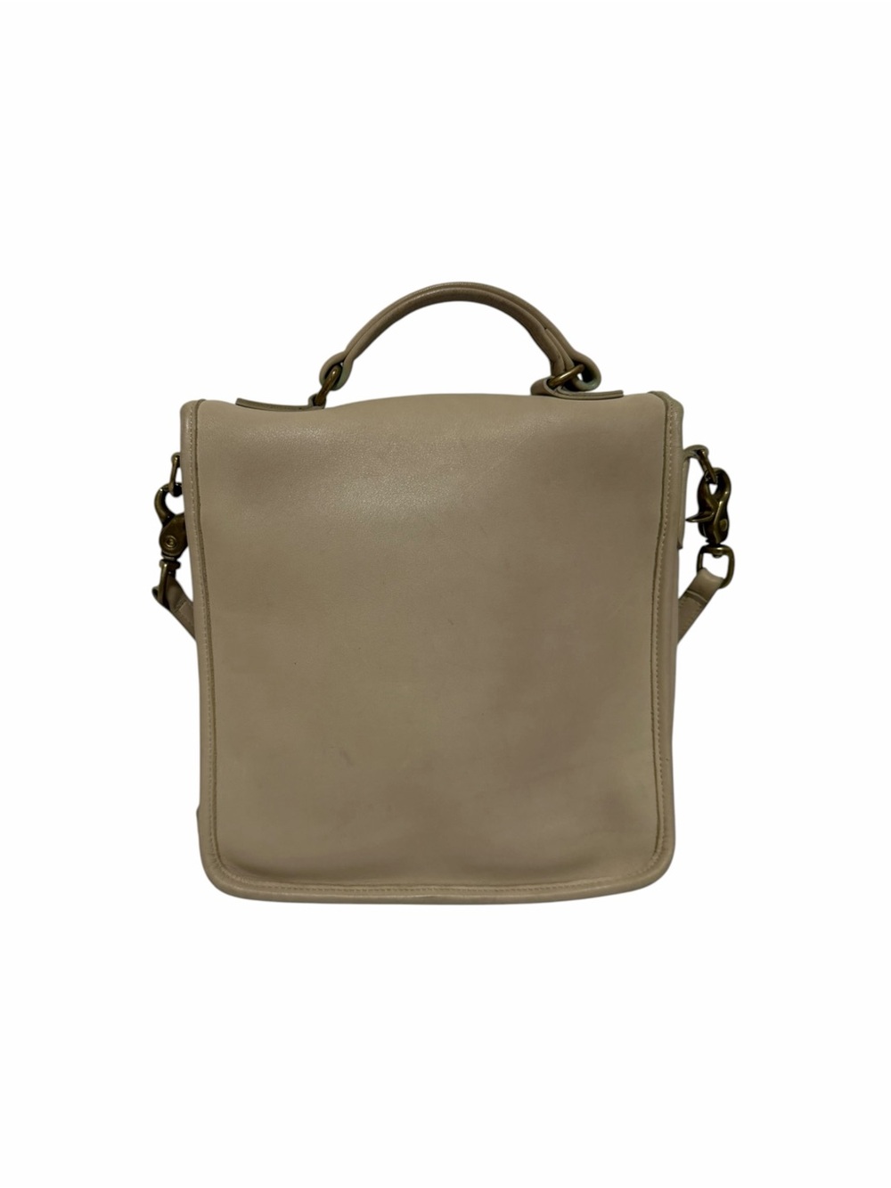 Coach Solid Tan Leather Crossbody Handbag - Picture 2 of 8